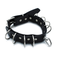 Kiotos Leather Collar Multi-D-Rings - cena, porovnanie