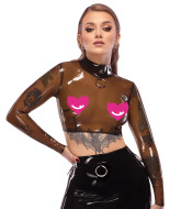 LateX Latex Crop Top with Long Sleeves - cena, porovnanie