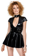 Black Level Vinyl Mini Dress with Short Sleeves - cena, porovnanie