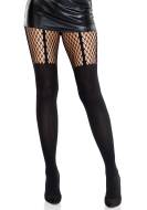 Leg Avenue Garter Illusion Tights with Net Detail - cena, porovnanie