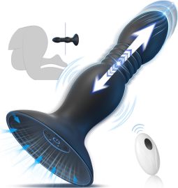 Superlove Thrusting Vibrating Anal Plug with Suction Cup
