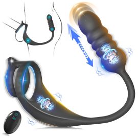 Superlove Dual Vibrating Cock Ring & Thrusting Prostate Massager