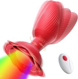 Superlove Rose Glowing 360 Rotating & Vibrating Anal Plug