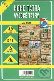 Hohe Tatra/Vysoké Tatry 1:25 000 - turistická mapa č. 2