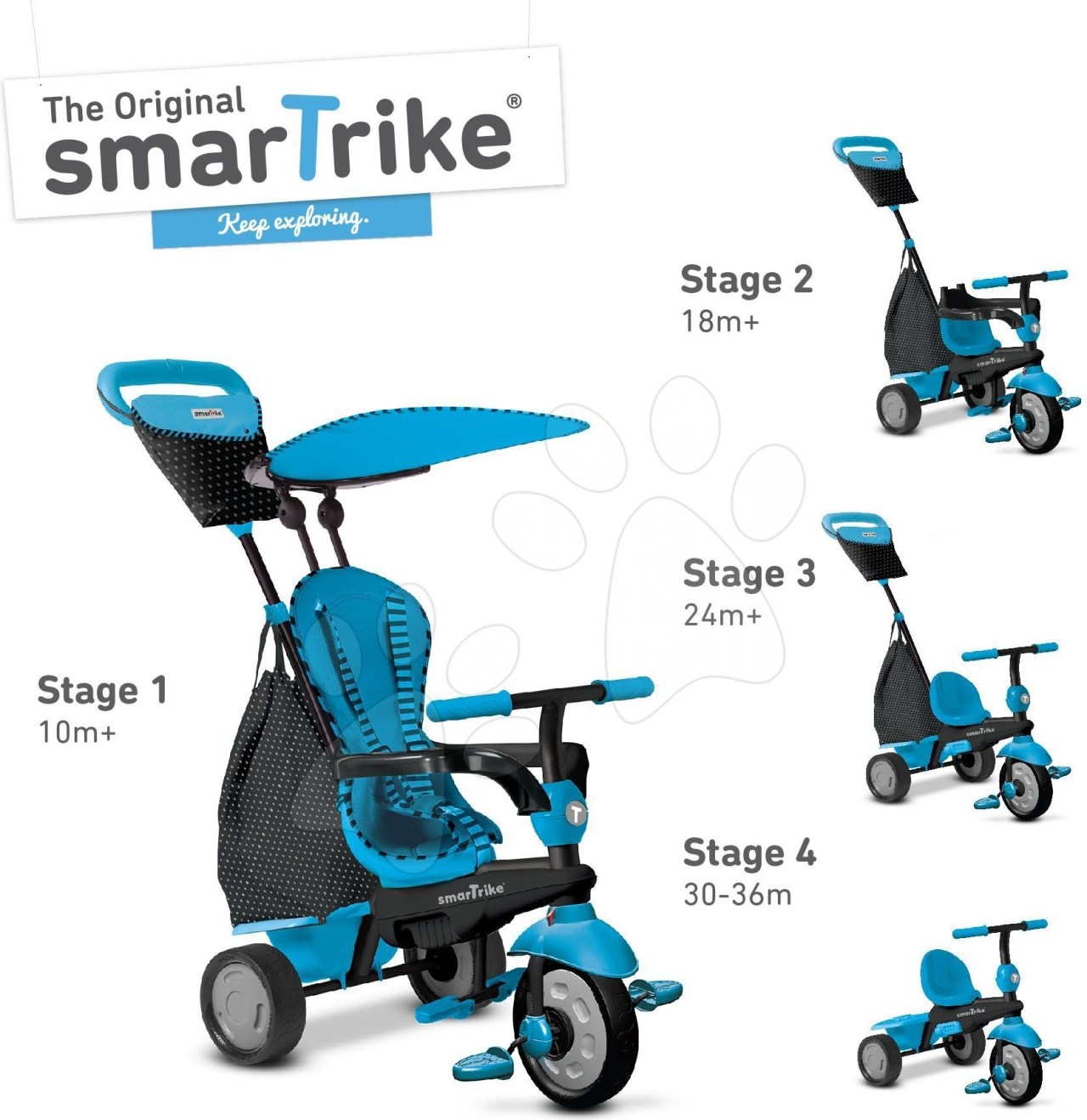 trojkolky smart-trike-glow-4v1